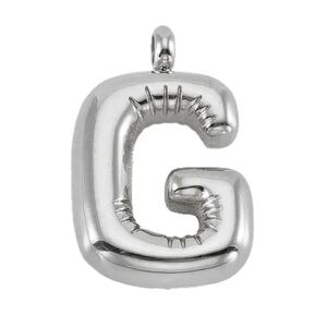 Initial 'G' Pendant Stainless Steel